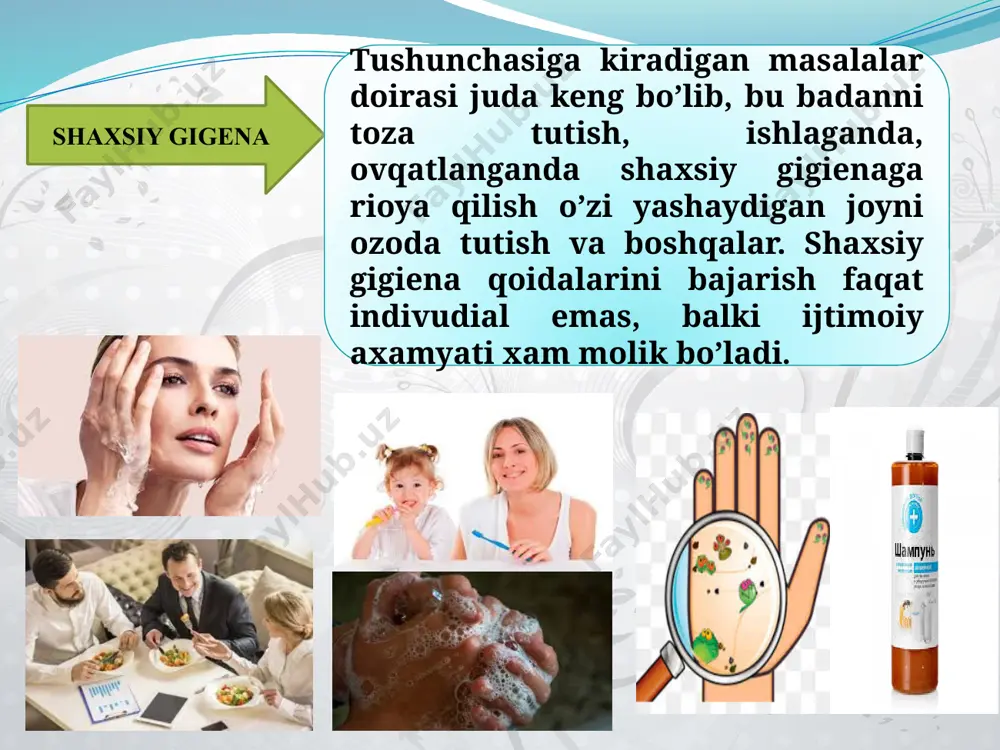 iyim yechadigan va kiyadigan xonalardagi shkaflarning balandligi 1,8 m, yopiq shkaflarning o’lchami 0,25x0,5 m, ikki tabaqali shkaflarning o’lchami 0,5x0,33x1,8 m, ochiq, xolda saqlanadigan kiyim ilgichning balandligi 1,65 m, ilmoqlarning soni 1 m ga 5 ta, o’rindiqning eni bir joyga 0,6 m, yuvinadigan xonalardagi kran-almashtirgichlarning soni 25 ishlovchiga va kranlar 15 ishlovchiga bittaga xisobidan o’rnatiladi, dush o’rinlari 8 ta ishlovchiga bitta xisobidan olinadi, dush xonasining o’lchami 0,9 x 0,9 m. xojatxonalar binolar ichida ish joyidan 75 metrdan va territoriyada binodan 150 metrdan uzoq; bo’lmagan xolda joylashtiriladi. unitazlarning soni 15 ta ayolga yoki 30 ta erkakka bitta xisobidan o’rnatiladi. smenada ishlovchilarning sonini xisobga olgan xolda 10 kishiga (ayol va erkaklarga) bitta xojatxona tashkil qilishga ruxsat beriladi. ish vaqtida dam olish xonalari 1 kishiga 0,2 m xisobidan olinadi, faqat umumiy maydoni 18 m2 dan kam bo’lmasligi kerak. ichimlik suvlarni tashkil qilish sanitariya-gigiena tomonidan juda katta axamiyatga ega. suv ichishda otilib turadigan suv jumraklardan …