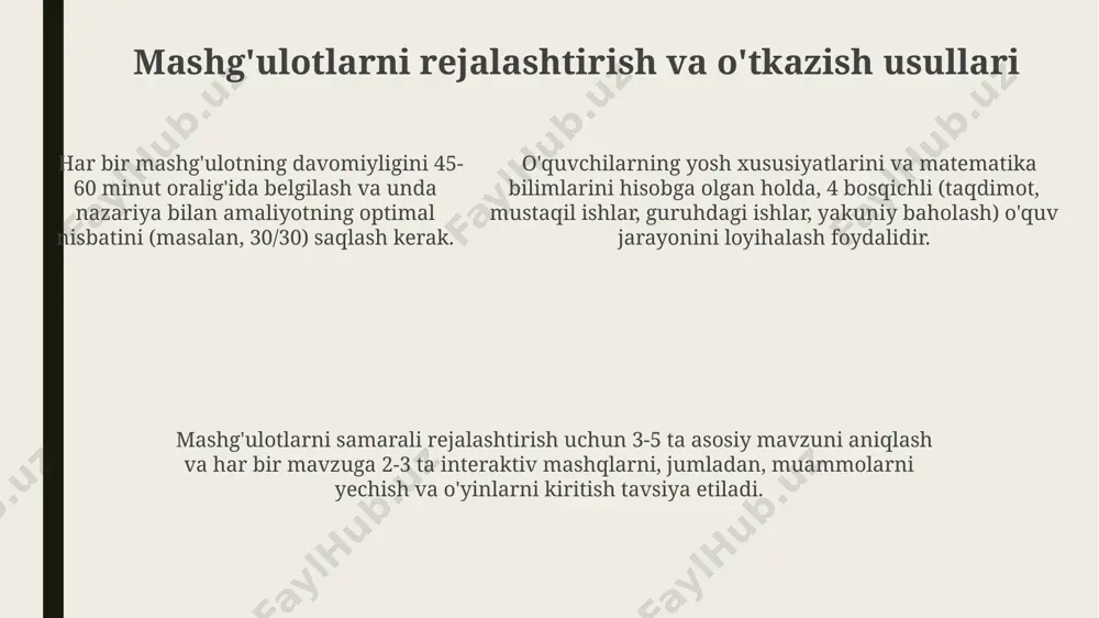 matematika fanini qiziqarli qilish bo'yicha tadbirlar - Page 5