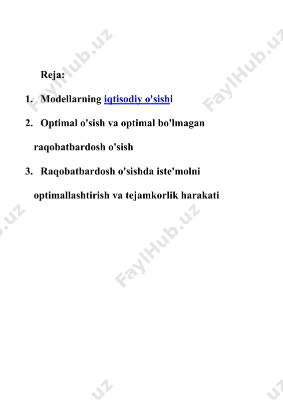 i bozor tizimi va uning optimalligi, eng ko'p ifodalangan samarali foydalanish ishlab chiqarish omillari. iqtisodiy o'sishning neoklassik modellari kobb-duglas ishlab chiqarish funktsiyasidan foydalanishga asoslangan. yuqorida ta'kidlanganidek, ular iqtisodiy o'sish omillari qatoriga stp ham kiradi. shu munosabat bilan ishlab chiqarish funktsiyasi ekzogen va endogen ntp omili bilan ajralib turadi. birinchi holda, chunki stp o'z vaqtida yuzaga keladi, stp stavkalarini hisobga olgan holda cobb-duglas ishlab chiqarish funktsiyasiga vaqt omili kiritiladi ( j. tinbergen funktsiyasi, 1942): , qayerda r– ilmiy-texnika taraqqiyotining o‘sish sur’ati; t- vaqt. "endogen ilmiy-texnikaviy taraqqiyot" mehnat va kapital o'rtasidagi nisbatning o'zgarishida namoyon bo'ladi. ushbu ishlab chiqarish omillari bir-birini almashtiradi deb taxmin qilinadi, bu esa ushbu omillarni almashtirishning egiluvchanligini hisoblash zaruriyatiga olib keladi. u mehnat xarajatlari 1% ga o'zgarganda kapital xarajatlarning foiz o'zgarishini ko'rsatadi. solow modeli(19167) - texnik taraqqiyot darajasiga qarab iqtisodiy o'sish modeli. ushbu model ishlab chiqarish funktsiyasidan foydalanadi, unda ishlab chiqarish kapital va mehnat funktsiyasidir. kapitalni mehnat bilan almashtirish …
