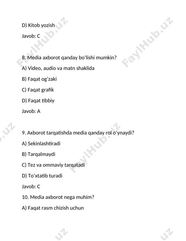 media axborotlarning boshqa axborotlardan farqi - Page 4
