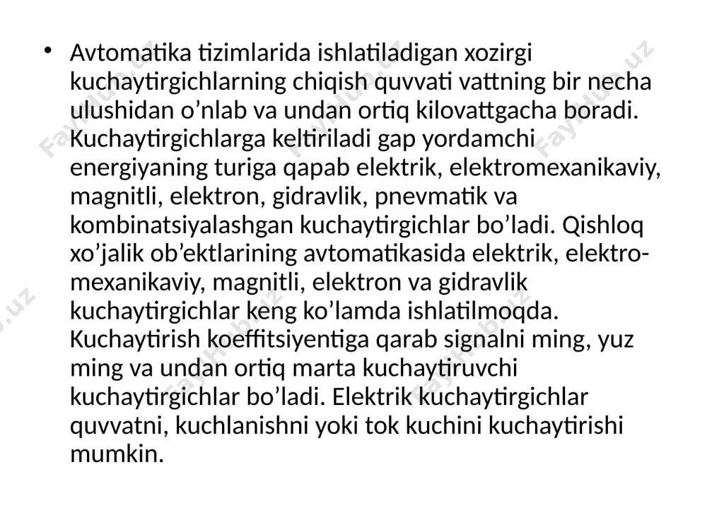 avtomatika kuchaytirgichlari va ularning klassifikatsiyasi - Page 5