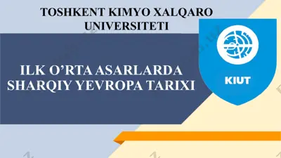 ilk o’rta asarlarda sharqiy yevropa tarixi — PPTX