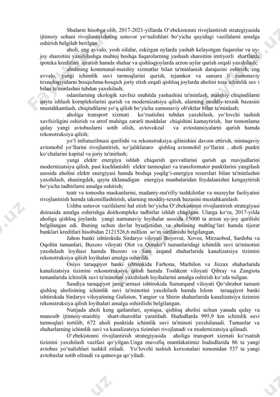 ta'minlandi, 6,4 ming nogiron va pensioner sanatoriyalarda sog‘liqlarini tikladi. ko‘rsatilgan tibbiy-ijtimoiy yordamning umumiy hajmi 132,2 milliard so‘mni tashkil etdi. keksalarni qo‘llab-quvvatlash davlat tizimini yanada takomillashtirish maqsadida qariyalar va faxriylarni ijtimoiy himoyalash, ularning faolligini oshirish, mamlakatning ijtimoiy-siyosiy hayotida to‘laqonli ishtirok etishlari uchun shart-sharoitlar yaratish, tinchlik va osoyishtalikni ta'minlash sohasida katta avlod vakillarining rolini oshirish masadida prezident shavkat mirziyoevning 2016-yil 28-sentyabrda “o‘zbekiston faxriylarini ijtimoiy qo‘llab-quvvatlash “nuroniy” jamg‘armasi faoliyatini yanada takomillashtirsh chora-tadbirlari to‘g‘risida”gi pf-4906-son farmoni hamda “keksalar va nogironlarni davlat tomonidan qo‘llab-quvvatlash tizimini yanada takomillashtirish bo‘yicha qo‘shimcha chora-tadbirlar to‘g‘risida”gi pq-2705-son qarorining qabul qilinishi bu borada islohotlarning yangi bosqichga ko‘tarilishi bo‘ldi. mazkur farmon va qarorda keksalar va faxriylarni ijtimoiy faoliyatga jalb etish, joylarda keksalar turmush sifatini oshirish, ularning ijtimoiy faolligini qo‘llab-quvvatlash, fuqarolarning o‘zini o‘zi boshqarish organlari bilan hamkorlikda yolg‘iz va muhtoj keksalarga ijimoiy va moddiy ko‘mak ko‘rsatish, “nuroniy” jamg‘armasi markaziy apparatini, uning viloyat va tumanlardagi bo‘linmalarini moddiy qo‘llab-quvvatlash, kasalliklarni o‘z vaqtida aniqlash va davolash …
