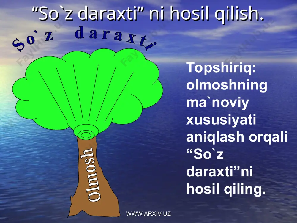 olmosh yuzasidan o`tilganlarni takrorlash dars ishlanma - Page 5
