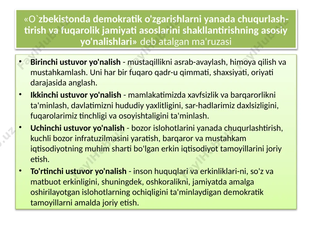 noan o'zbekiston respublikasining budjetini qabul qilish va uning ijrosini nazorat etish, soliqlar va boshqa majburiy to'lovlarni joriy qilish» va hokazo /docprops/thumbnail.jpeg