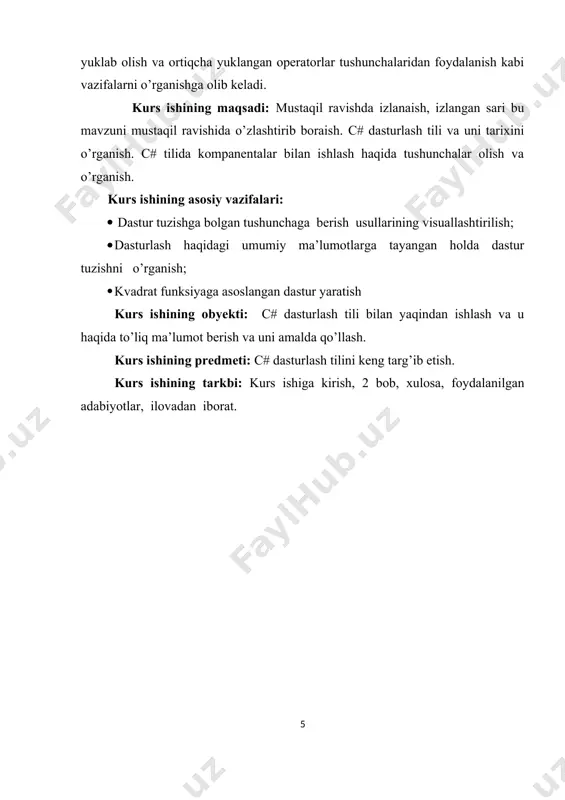 atan katta dasturlarni yozish imkoniyati vujudga keldi. aynan c# tili kuch, elegantlik va maʼnodorlikni oʻzida muvaffaqiyatli birlashtirgan birinchi strukturaviy til boʻldi. uning boʻlishi mumkin boʻlgan xatolar masʼuliyatini tilga emas dastur tuzuvchi zimmasiga yuklaydigan prinsiplar bilan inobatga olgan holda sintaksisdan foydalanishdagi qisqalik va osonlik kabi xususiyatlari tezda koʻplab tarafdorlarini topdi. bugungi kunda biz mazkur sifatlarni oʻz oʻzidan anglashiladigan deb hisoblaymiz, lekin s da birinchi marotaba dastur tuzuvchiga zarur boʻlgan ajoyib yangi imkoniyatlar mujassamlashtirilgan. natijada 1980 yillardan boshlab s strukturaviy dasturlash tillari orasida eng koʻp foydalaniladiganlaridan biri boʻlib qoldi. biroq, dasturlashning rivojlantirish choralariga koʻra bundanda kattaroq dasturlarni qayta ishlash muammosi kelib chiqmoqda. loyiha kodi maʼlum bir hajmga yetgan zahoti (uning raqamli ahamiyati dastur, dastur tuzuvchi, foydalanilgan instrumentlarga bogʻliq boʻladi, lekin taxminan 5000 satr kodlari nazarda tutilayapti) s-dasturlarini tushunish va kuzatib borishda qiyinchiliklar yuzaga keladi. c# dasturlash tilida boshqa dasturlash tilida boshqa dasturlash tillari-misol uchun c++ dagidek 8 razryadli kodlash tizimidan emas, unicode …