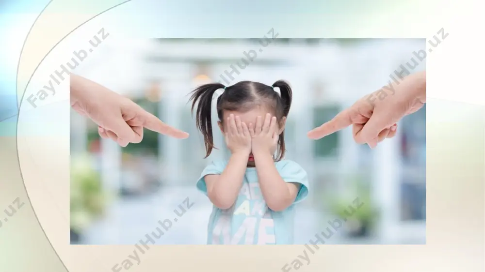 lish, uning barcha istaklarini joyida bajo keltirish, erkalatish, oddiy yutuqlaridan quvonish, xatolarini sezmaslikka qaratilgan harakatlar. emotsional tarbiya - bunda ota-ona bolasini shunday tarbiyalaydiki, uning ota-ona hayotida u o‘ziga yarasha tashvish, ortiqcha yuk ekanligi, u bodmaganida ota-onaning hayoti boshqachi bodishi muntazam ravishda eslatib turiladi. agar bu farzand oilada yagona bodmasa, boshqa arzandaroq, suyukliroq inson bodsa, vaziyat yanada ogdrlashadi, “sen bodmaganingda...” yoki qiz bolaga qarab: “sening odningda o‘gil bolganda edi ” qabilidagi kesatiqlar tez-tez aytib turiladi. qattiqqo'llik - bir qarashda emotsional rad etishga o‘xshaydi, lekin undan ochiqroq va og‘irroqdir. qattiqqo‘llik to‘g‘ridan-to‘g‘ri bolani yoshligidan kaltaklash, haqorat qilish, kamsitish shaklida yoki bola ehtiyojlariga to‘la befarqlik, uning bor-yo‘qligini go‘yoki sezmaslik kabi ko‘rinishlarda bo‘lishi mumkin. ikkala holatda ham bola yoshligidan nima qilib bo‘lsa-da, tezroq katta bo'lish, o‘zi amallab tirikchiligini qilish, ota-ona tazyiqidan qutulishni o‘ylab yashaydi bolalar uyi va maktab-internat tarbiyalanuvchilarining ijtimoiy mavqeyi va ularning psixologik xususiyatlar 1987-yildan boshlab bolalar uylariga (hozirgi mehribonlik uylari) va maktab-internatlarida psixolog …
