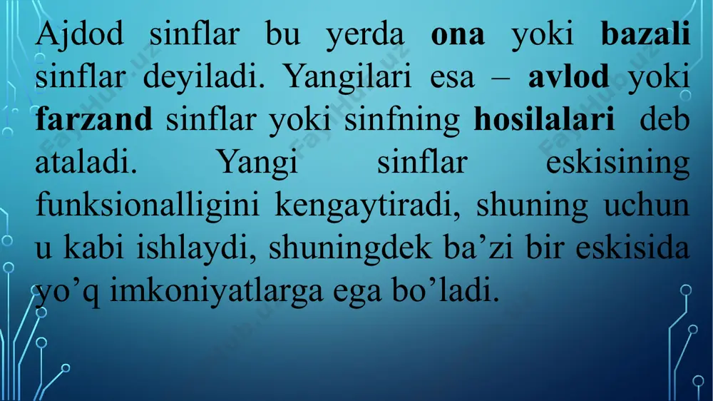 vorislik. voris sinflarni yaratish. - Page 4