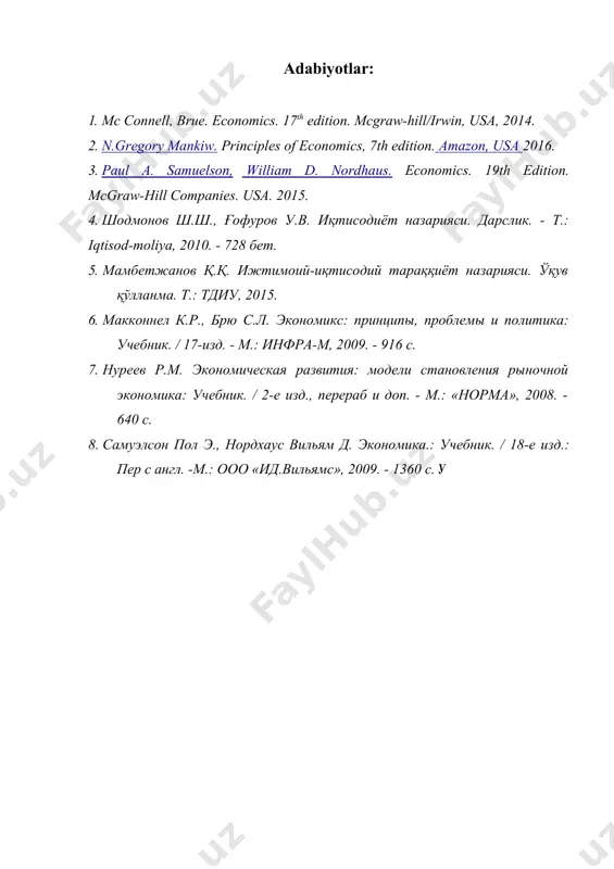 iqtisodiy taraqqiyot omillari va shart- sharoitlari - Page 5