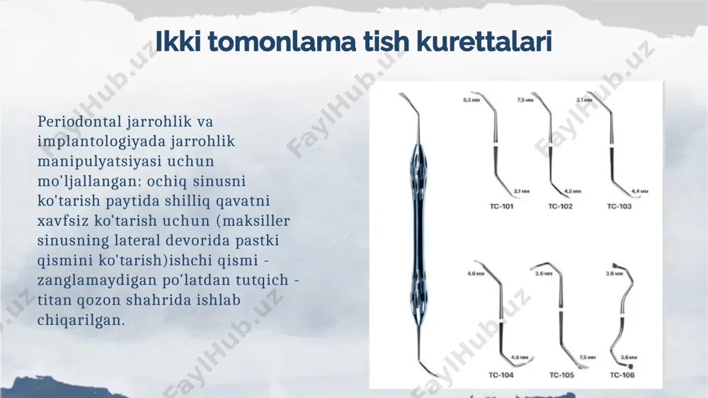 foydalanish uchun ko‘rsatmalar hkr (gorizontal augmentation) • hkp (vertikal ko'paytirish) paraimplant nuqsonlari alveolyar regeneratsiya sinus ko'tarilishi bioost xenograft mineral xenograft mineral veterinariya nazoratining barcha bosqichlaridan o'tgan qoramollarning shimgichli suyak to'qimalaridan tayyorlanadi. xenograft mineral ishlab chiqarishda qo'llaniladigan superkritik suyuqlik ekstraktsiyasi texnologiyasi xom ashyoni chuqur qayta ishlashga imkon beradi, bu esa uni yuqori darajada tozalangan, mutlaqo xavfsiz va foydalanishda samarali qiladi. suyak to'qimasini muhandislik qilish uchun ideal material foydalanish uchun ko‘rsatmalar hkp (gorizontal augmentation) • nkr (vertikal oshirish) paraimplant nuqsonlari alveolyar regeneratsiya sinus ko'tarilishi bioost xenograft kortik xenograft kortikal veterinariya nazoratining barcha bosqichlaridan o'tgan qoramollarning kortikal suyak to'qimalaridan tayyorlanadi. tabiiy arxitektonika tufayli, greft ksenograft mineral va xenograft kollagen xususiyatlarini birlashtiradi. u osteoinduktiv va osteokonduktiv xususiyatlarga ega. ko'paytirishning eng yaxshi sifatini ta'minlaydi, uni uzoq vaqt davomida qo'llab-quvvatlaydi va mustahkamlaydi. ssurance bone nazorat kollagenli kortikal ggranulala foydalanish uchun ko‘rsatmalar hkr (gorizontal augmentation) • hkp (vertikal ko'paytirish) alveolyar regeneratsiya sinus ko'tarilishi ❯ osteoplastika suyak rekonstruksiya …