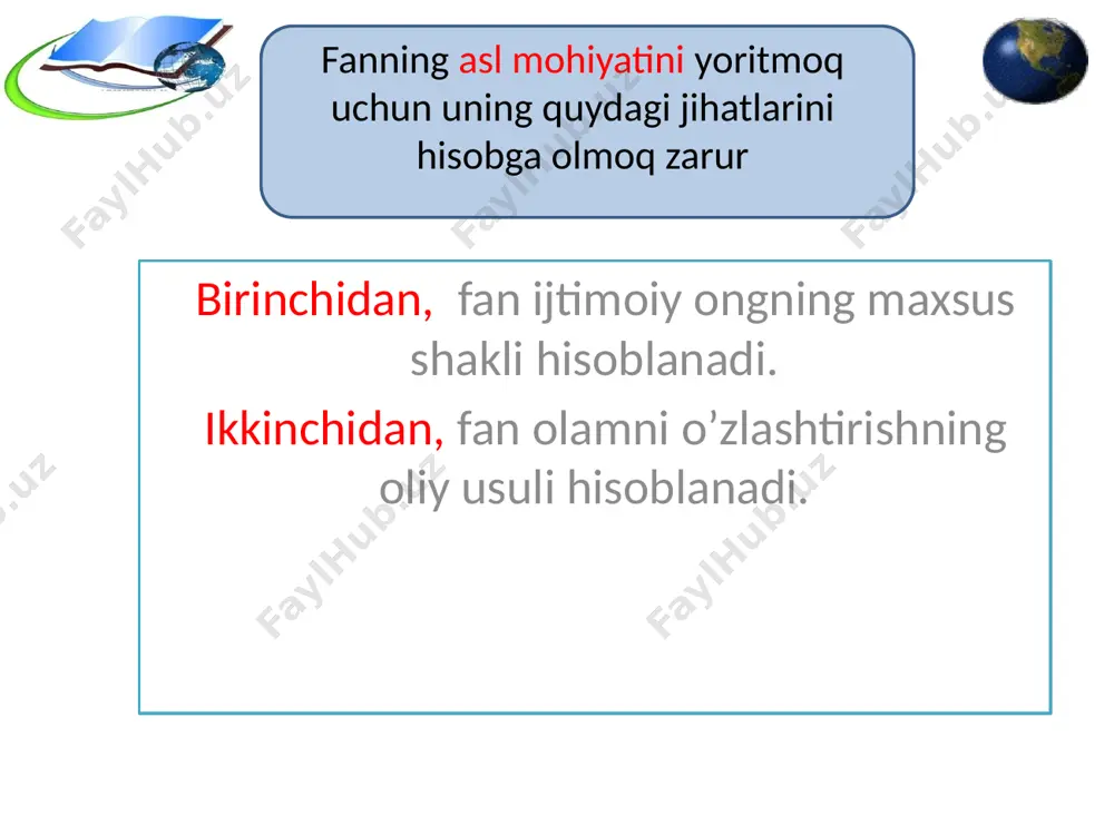 ikka zid bo’lganni tassavvur etishga majbur etib, suhbatdoshini adashtiradi va shunday yo’sinda ular borni yo’q, yo’qni esa bor deb tasavvur etadilar. sofistlar fikrlashi o’ziga xos usullardan tashkil topib, ular bilish kerak bo’lganda aqlni to’g’ri yo’ldan qaytarish va insonni o’zi bilmoqchi bo’lgan jismdan chalg’itishga yo’naltirilgan.” al-farobiy “mantiqiy traktat” asarida: metafizik tafakkur uslubi metafizika –olamdagi narsa va xodisalarni o’rganishda ularning muayyan vaqt davomida nisbatan o’zgarmasdan alohida turgan holatiga diqqatni ko’proq qaratadigan usuldir. sofistik fikrlash uslubi asosini abstrakt tushunchalar tashkil etsa, metafizik fikrlash bevosita jismlar bilan bog’liq. yunoncha “fizikadan kiyin” degan ma’noni bildirib, metafizika ilk marta arestotilning “ilk falsafa” asarida qo’llanilgan. metafizik tafakkur uslubining kamchiliklari metafizika tabiatdagi jismlar va hodisalar uzviy aloqasini, ularning betinim o’zgarish va rivojini ko’ra bilmaslik; metafizika metafizika uchun jismlar, ularning fikrda aks etishi , tushunchalar o’zgarmas , qotib qolgan, bir biridan alohida jismlar sifatida o’rganadi; metafizika metafizik fikrlash-ilmiy emas, bir tamonlama chegaralangandir; metafizika tabiatdagi narsa va xodisalarni bir-biridan ajralgan …