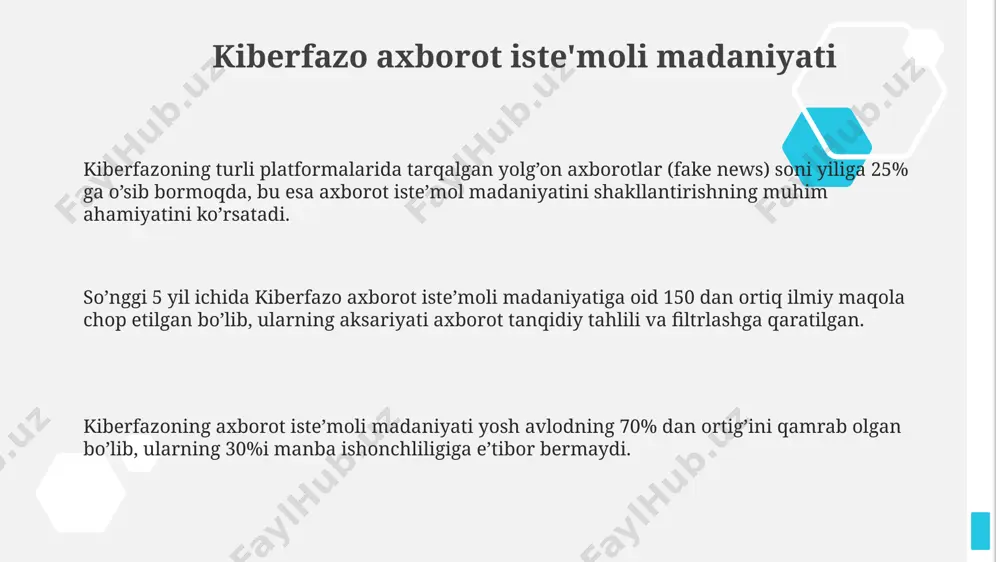 kiberfazo axborot iste'moli madaniyati loyiha ishi - Page 3
