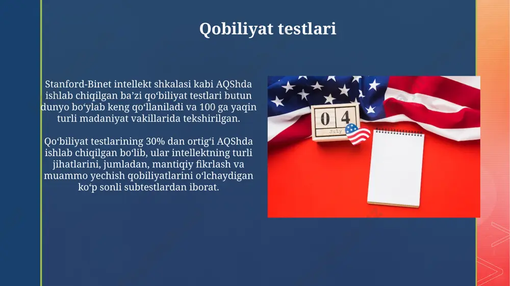 aqshda ishlab chiqilgan testlar - Page 5