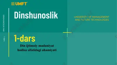 dinshunoslik 1-dars — PPTX