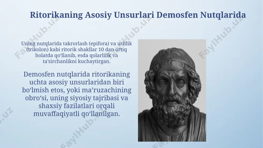 demosfen notiq va notiqlik haqida taqdimot - Page 5