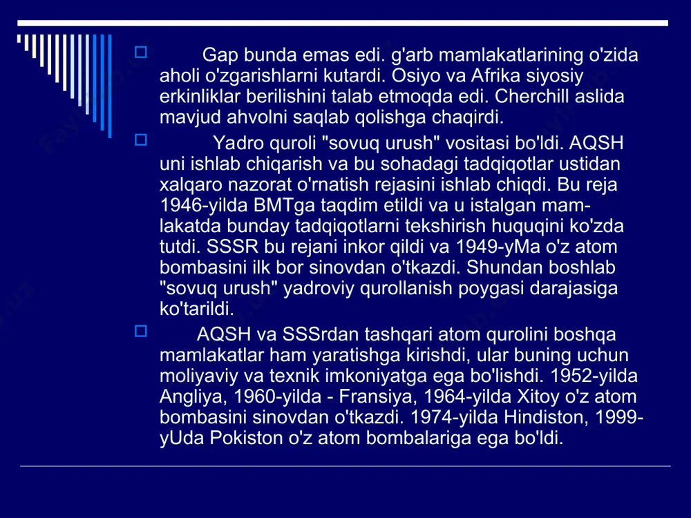 rlik suverenitetni yo'qotishni ko'zda tutmasdi. aksincha, undan olingan foyda hukumat tomonidan xalq ehtiyojini qo'llab-quvvatlashi mumkin edi. yevropa mamlakatlari rahbarlari o'rtasida iqtisodiy cheklanishlardan voz kechibgina mamlakatdagi iqtisodiy qiyinchiliklarni bartaraf etish mumkin, degan fikr ustuvor turdi. fransiya tashqi ishlar vaziri robert shuman (1886—1963), gfr kansleri konrad adenauer (1876—1967), italiya bosh vaziri algido de gasperi (1881—1954) va belgiya bosh vaziri pol anri spaak (1899—1972) kabilar yevropadagi bu yangi harakatda yetakchi siymolar bo'lishdi. 1950-yili r.shuman g'arbiy yevropada ko'mir va po'latni birlashgan holda ishlab chiqarishni yaratish taklifi bilan chiqdi. fransiya, italiya, g'arbiy germaniya va benilyuks (belgiya, gollandiya va lyuksemburg) mam-lakatlari yevropa ko'mir va po'lat birlashmasi (ykpb)ni tashkil qildi. uning faoliyati faqat bir soha bilangina bog'liq bo'lsa-da, biroq butun sanoat ishlab chiqarishi uchun muhim ahamiyatga ega edi. yevropa ishlab chiqarishi yuksala boshladi. 1955-yilga kelib ko'mir ish-lab chiqarish 23 foiz, temir va po'lat ishlab chiqarish qariyb 150 foizga o'sdi. hamjamiyat bu mahsulotni ish-lab chiqarishdan ham, g'arbiy yevropa …