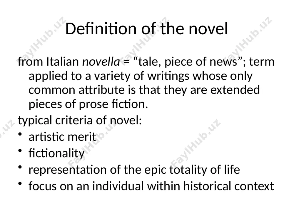 literary genres novel - Page 2