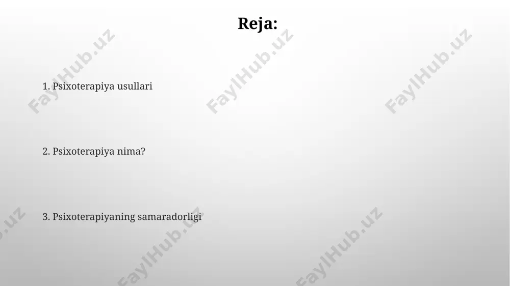 olash, 3 oylik davolanishdan so‘ng, tashvish buzilishlarida 85% ga yaqin samaradorlik ko‘rsatdi. psixoterapiya, ayniqsa kognitiv-xulq terapiyasi (kxt) yordamida, 200 dan ortiq bemorlar bilan o‘tkazilgan tadqiqotlar natijalariga ko‘ra, depressiya alomatlarini 70% ga kamaytirishga yordam beradi, xususan, toshkent shahrida o‘tkazilgan tadqiqotlar shuni ko‘rsatdi. psixoterapiya nima? psixoterapiya – bu ruhiy salomatlik muammolarini davolashga qaratilgan 50 dan ortiq turdagi usullarni o‘z ichiga olgan, dunyoning 150 dan ortiq mamlakatida qo‘llaniladigan professional yordam turidir. kognitiv-xulq terapiyasi (kxt) kabi psixoterapiya usullari depressiya, tashvish va boshqa ruhiy kasalliklarni davolashda 70% ga yaqin samaradorlik ko'rsatkichiga ega bo'lib, aqsh va yevropaning ko'plab klinikalarida qo'llaniladi. psixoterapevtni tanlash psixoterapevt tanlashda 5 yildan ortiq tajribaga ega mutaxassislarni afzal ko'rish, ayniqsa, toshkent kabi yirik shaharlarda, muhim ahamiyatga ega. ularning malakasi va 100 dan ortiq muvaffaqiyatli davolash holatlari haqida ma'lumot topish mumkin. samarqanddagi bir qancha klinikalarda 15 dan ortiq turdagi psixoterapiya usullari, jumladan, kognitiv-xulq terapiyasi va gestalt terapiyasi taklif etiladi, bu esa bemorlarga mos usulni …