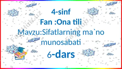 sifatlarning ma'nosi va mosabati — PPTX