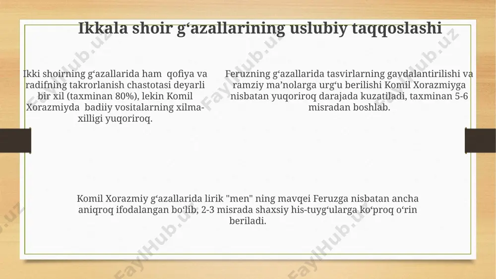 komil xorazmiy va feruz gʻazallaridan namuna yod olish - Page 5