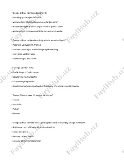 google qidiruv tizimi — PDF