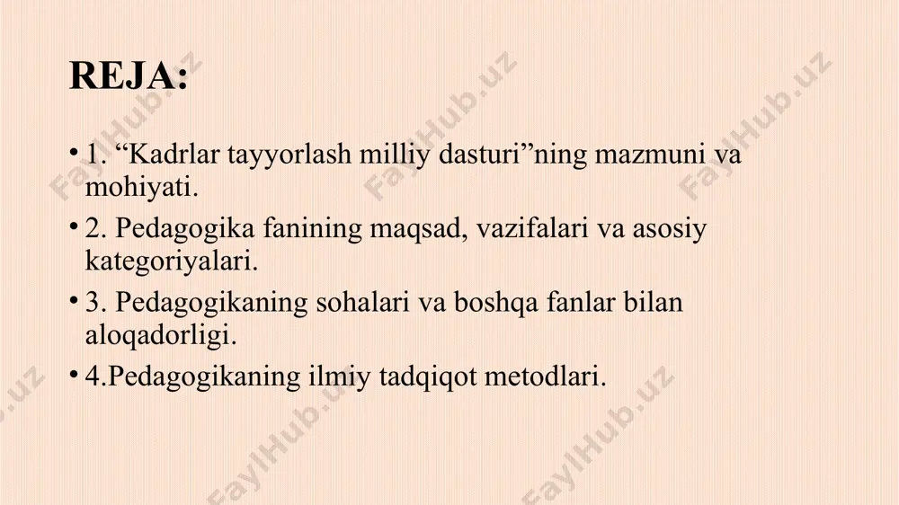 ik va kasbiy xatti-harakatlarning muayyan shakli rivojlanish mohiyatan oddiydan murakkabga, quyidan yuqoriga, eski sifatlardan yangi holatlarga o‘tish, yangilanish, yangining paydo bo‘lishi, eskining yo‘qolib borishi, miqdor o‘zgarishining sifat o‘zgarishiga o‘tishini ifodalaydi shaxsning rivojlanishi individning fiziologik, ruhiy va intellectual o‘sishini ta’minlovchi faoliyat, xatti-harakatlarning miqdor va sifat jihatdan o‘zgarishini ifodalovchi jarayon shaxsning rivojlanganlik darajasini belgilovchi holatlar: uning fiziologik, ruhiy va intellektual o‘sishini ta’minlovchi faoliyat va xatti-harakatlarining miqdor va sifat jihatdan o‘zgarishi yosh davrlari go’daklik davri (tog’ilganidan bir yoshgacha bo’lgan davr) bolalik davri (bir yoshdan uch yoshga cha) maktabgacha tarbiya yoshi (uch yoshdan yetti yoshga cha) kichik maktab yoshi (6-7 yoshdan 11-12 yoshga cha) o’smirlik yoshlari (12 yoshdan 15-16 yoshgacha) o’spirinlik davri (15-16 yoshdan 18 yoshgacha) nazorat uchun savollar: 1. “individ”, “shaxs”, “individuallik” tushunchalarini sharhlang. 2. “rivojlanish” va “shaxs rivojlanishi” tushunchalarini ta’riflang. 3. shaxsning shakllanishiga qanday omillar ta’sir etadi? 4. shaxs faoliyati haqida so‘zlab bering. 5. o‘quvchilarning yosh xususiyatlarini tavsiflang. 6. shaxsning ijtimoiylashuvini qanday …