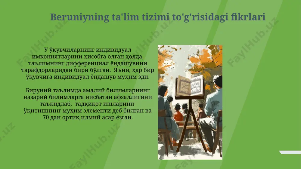 abu rayhon beruniyning pedagogik qarashlari - Page 4