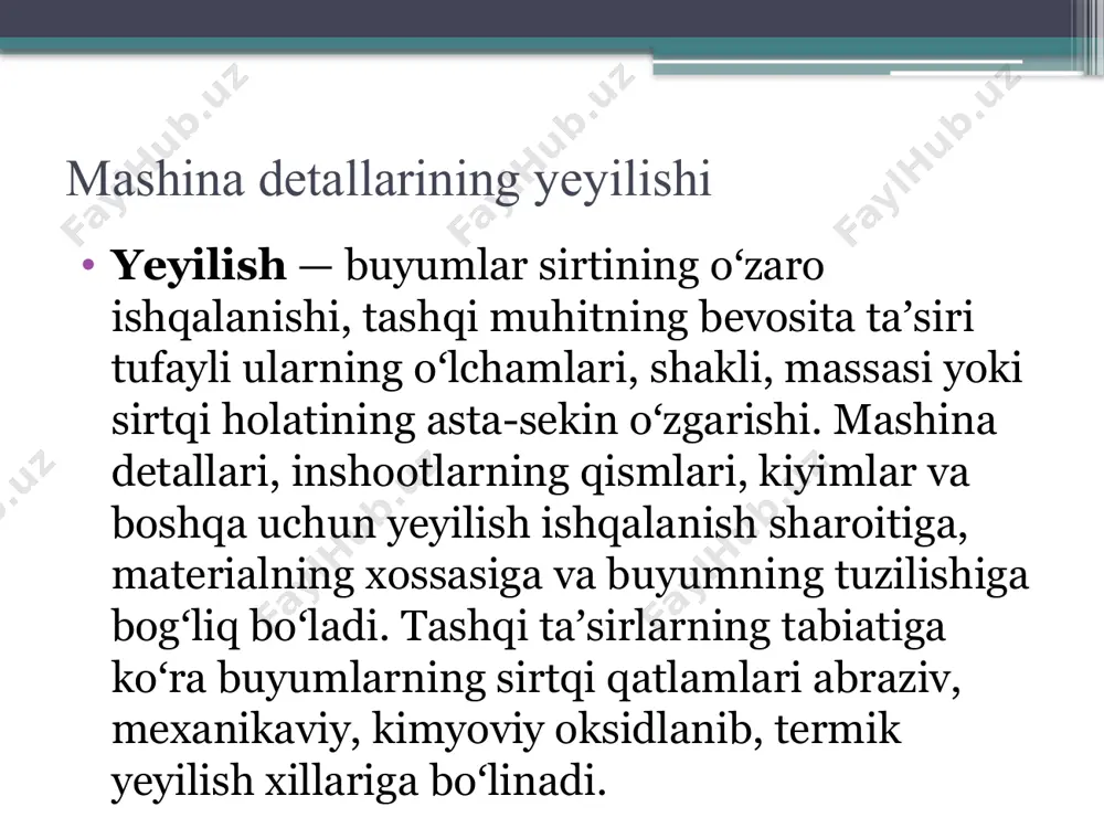 mashina detallarining yeyilishi - Page 3