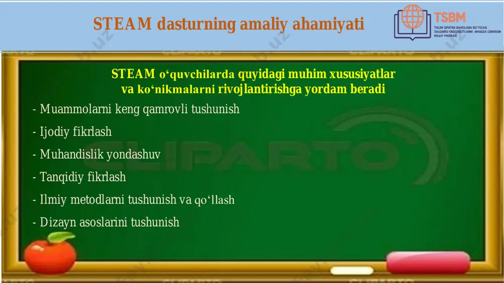 n bo‘lgan dushmanlari uxlab yotgan bo‘ladi 0 boshqa javoblar yoki javob yo‗q bo‗lsa 4-savol matndagi ―quyon qo‗rqoq va qo‗rqoqlik uni qutqaradi‖ jumlasini o‗z javobingiz bilan izohlang. ball javob 1 quyon dushmanlarining tovushlarini eshitgach, qo‘rqqanidan u yerdan bu yerga qochib o‘zi bilmagan holda o‘z izlarini chalkashtirib tashlaydi 0 boshqa javoblar yoki javob yo‗q bo‗lsa 5-savol matnda ko‗proq qaysi fasldagi jarayon aks etgan? to‘g‘ri javobni belgilang. a) bahor b) yoz c) kuz d) qish ball javob 1 1ta to‘g‘ri javob: d. qish 0 boshqa javoblar yoki javob yo‗q bo‗lsa 6-savol nima uchun quyonlarni g‗ilay laqabi bilan ham nomlashadi? ball javob 1 chunki quyonlarning ko‘zlari 360 daragacha aylanish quvvatiga ega 0 boshqa javoblar yoki javob yo‗q bo‗lsa 7-savol quyonlar ko‗proq qaysi hayvon turiga o‗xshab ketadi? to‘g‘ri javobni belgilang. a) mushuk b) sichqon c) olmaxon d) qunduz ball javob 1 1ta to‘g‘ri javob: c. olmaxon 0 boshqa javoblar yoki javob yo‗q bo‗lsa 8-savol pempe …