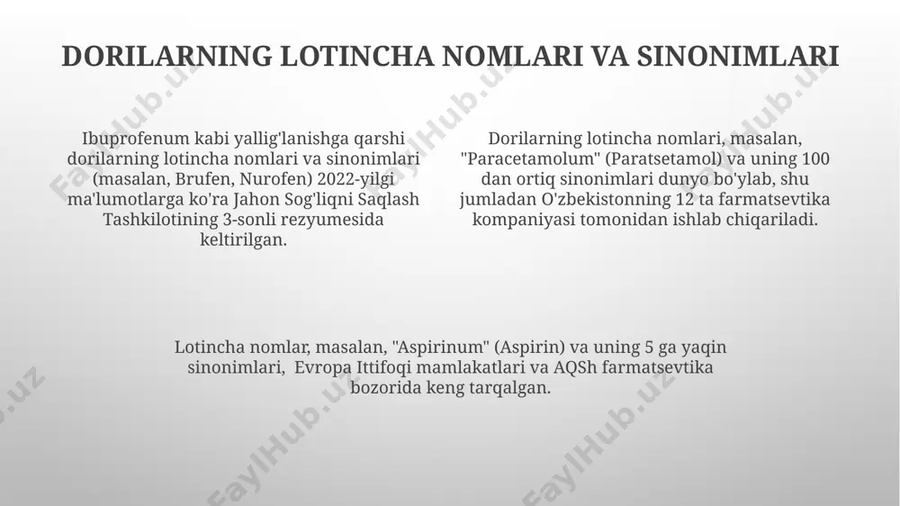 farmasevtik terminologiya boʻyicha umumlashtiruvchi mashqlar(lotin tilida) - Page 4
