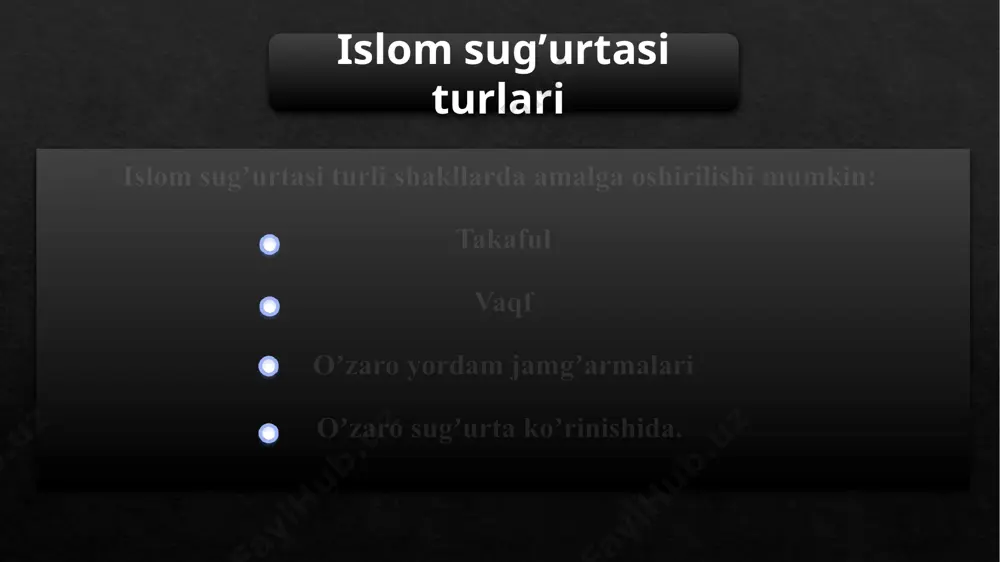 islomiy sug’urta munosabatlarni mohiyati va mazmuni - Page 5
