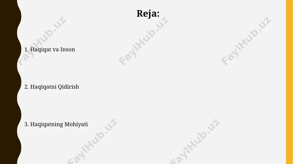 chunki u taxminan 70% ilmiy nazariyalarni qayta ko'rib chiqishga majbur qiladi. haqiqatning aniqlanishi ilmiy metodlar orqali 3 bosqichda amalga oshiriladi: kuzatish, gipoteza va tajriba. shu orqali ob’ektiv haqiqatga yaqinlashish mumkin. haqiqat va din tadqiqotda, haqiqatni izlashda 10 dan ortiq turli epistemologik yondashuvlar solishtirilib, ularning diniy e'tiqodlarga ta'siri taxminan 70% deb baholandi. “haqiqat va din” mavzusida 20 dan ortiq turli falsafiy maktablarning qarashlari tahlil qilinib, ularning din tushunchasiga boʻlgan munosabatlari 5 ta asosiy guruhga ajratilgan. haqiqat va jamiyat asarda keltirilgan 5 ta real voqea misollari orqali jamiyatdagi haqiqatning shakllanishi va bu jarayonga ta’sir etuvchi omillar, shu jumladan ommaviy axborot vositalarining roli koʻrsatib beriladi. kitobda haqiqatning nisbiyligi va ob’ektiv haqiqat tushunchalari oʻrtasidagi munosabatlar, ya’ni taxminan 10 ga yaqin falsafiy tushuncha orqali chuqur oʻrganiladi. haqiqatni qidirish tadqiqotlar shuni koʻrsatadiki, “haqiqatni qidirish” mavzusida 30% dan ortiq ishlar inson qadriyatlari va axloqiy me’yorlariga bagʻishlangan. “haqiqatni qidirish” mavzusi boʻyicha oʻtkazilgan soʻrovnomalarda 75% dan ortiq ishtirokchilar ob’ektiv …