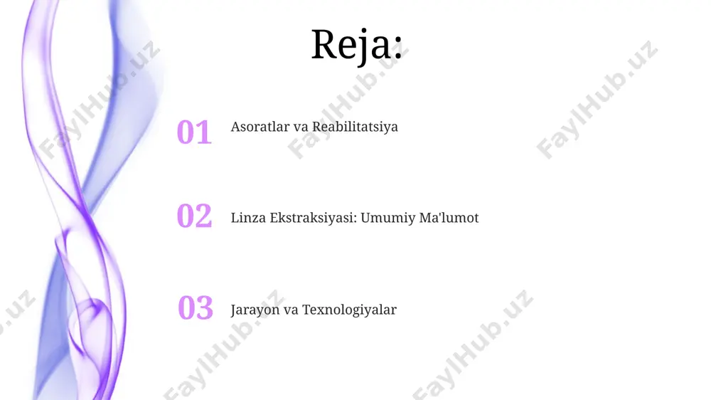 3 mm li kesma orqali 3-4 mm uzunlikdagi mikro-instrumentlardan foydalanib, ko'zning oldingi kamerasiga kirishni o'z ichiga oladi. rejalashtirish va tayyorgarlik rejalashtirish jarayonida bemorning yoshi (masalan, 65 yoshdan oshgan), katarakta darajasi va umumiy sog'lig'i, shu jumladan tokiodagi klinikalarda qo'llaniladigan qo'shimcha tekshiruvlar natijalari hisobga olinadi. operatsiyadan oldin 24 soat davomida muayyan dori-darmonlarni, masalan, aspirinni qabul qilishni to'xtatish va operatsiyadan 8 soat oldin ovqat iste'mol qilmaslik kerak, bu toshkentdagi ko'plab oftalmologik klinikalar tomonidan tavsiya etiladi. operatsiyaga tayyorgarlik ko'rishda bemorga ko'zga tomchilar, masalan, 2% li lidokain yoki boshqa mahalliy anesteziklar qo'llanishi mumkin. bu jarayon taxminan 15-20 minut davom etadi va samarqanddagi bir qancha tibbiyot muassasalarida qo'llaniladi. linza ekstraksiyasi: kirish ushbu jarrohlik muolajasi, odatda, mahalliy behushlik ostida, 30-45 daqiqa davom etadi va bemorlarning aksariyati operatsiyadan keyingi 24 soat ichida uyga qaytishlari mumkin. katarakta tufayli ko'rish qobiliyatini yo'qotgan 65 yoshdan oshgan bemorlarning 80% ga yaqini linza ekstraksiyasi operatsiyasini talab qiladi, bu esa ko'rishni tiklashning samarali usuli …