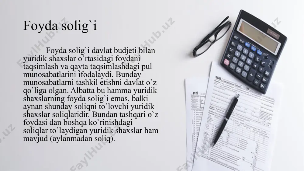 chiqarishni amalga oshiruvchi; polietilen granulalar ishlab chiqarishni amalga oshiruvchi; faoliyatining asosiy turi mobil aloqa xizmatlarini ko‘rsatishdan iborat bo‘lgan 20 3 o‘zi ishlab chiqargan o‘z qishloq xo‘jaligi mahsulotini realizatsiya qilishdan olingan foyda bo‘yicha ushbu kodeksning 57-moddasida nazarda tutilgan mezonlarga javob beruvchi qishloq xo‘jaligi tovar ishlab chiqaruvchilari va baliq xo‘jaligi korxonalari 0 4 ijtimoiy sohada faoliyatni amalga oshiruvchi soliq to‘lovchilar 0 5 qo‘shimcha manbalardan daromadlar oluvchi budjet tashkilotlari 0 6 tovarlarni (ishlarni) eksportga realizatsiya qilishdan olingan foyda 0 7 bozor va savdo komplekslarida xizmat ko‘rsatishdan olingan foyda 20 8 tovarlarning (xizmatlarning) elektron savdosini amalga oshiruvchi elektron tijorat sub’yektlarining milliy reyestriga kiritilgan soliq to‘lovchilar 7,5 9 yagona ishtirokchilari nogironligi bo‘lgan shaxslarning jamoat birlashmalari bo‘lgan va umumiy xodimlar sonida nogironligi bo‘lgan shaxslar kamida 50 foizni tashkil etadigan va nogironligi bo‘lgan shaxslarning mehnatiga haq to‘lash jamg‘armasi mehnatga haq to‘lash umumiy fondining kamida 50 foizini tashkil etadigan soliq to‘lovchilar 0 10 o‘zbekiston respublikasi xalq banki tomonidan …