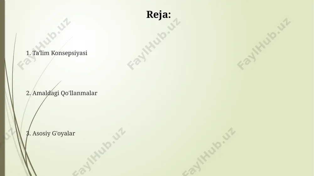 ik yondashuvlarni amaliyotga joriy etdi. samarqand davlat universiteti kabi oliy o’quv yurtlarida qo’llaniladigan “ta’lim konsepsiyasi”ning 3 bosqichli modeli, talabalarning 70% dan ortig’i uchun amaliy ko’nikmalarni rivojlantirishga qaratilgan. “ta’lim konsepsiyasi”ning 2000-yillardan keyingi rivojlanishi, xususan, o’zbekiston respublikasida axborot-kommunikatsiya texnologiyalarining jadal rivojlanishi bilan bog’liq holda, 15 dan ortiq yangi ta’lim modellari va uslublarini o’z ichiga oldi. kamchiliklar va muammolar samarqand viloyatining 5 ta qishloq maktabida o'quvchilar sonining 20% ga kamayishi, shuningdek, 30 dan ortiq o'qituvchining yetishmasligi ta'lim sifati pasayishiga olib kelmoqda. farg'ona vodiysidagi 7 ta hududda malakali o'qituvchilarning etishmasligi va darsliklarning eskirib qolganligi o'quvchilarning bilim darajasiga salbiy ta'sir ko'rsatib, 25% ga pasayishini keltirib chiqarmoqda. toshkent shahridagi 10 ta maktabda internetning tezligi pastligi va zamonaviy texnologiyalarning yetishmasligi tufayli, onlayn ta'lim samaradorligi atigi 40% ni tashkil etmoqda. kuzatilgan natijalar 2022-yilgi tadqiqot natijalariga ko'ra, toshkent shahridagi 1000 nafar o'quvchining 75% i yangi o'quv dasturiga ijobiy baho berishgan. kuzatilgan natijalar samarqand viloyatidagi 5 ta maktabda o'tkazilgan tajriba …