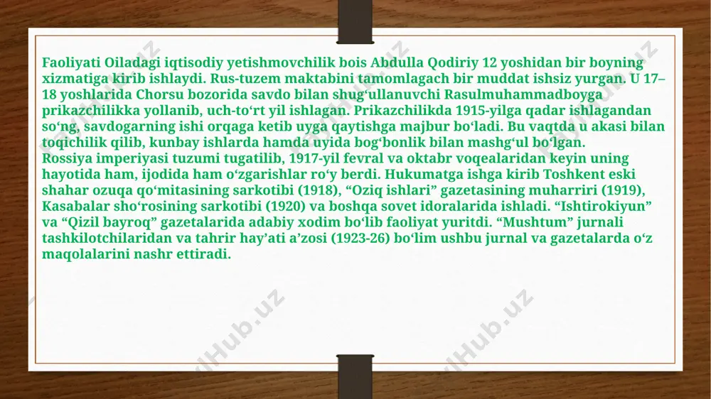 abdulla qodiriyning hayoti va ijodi - Page 5