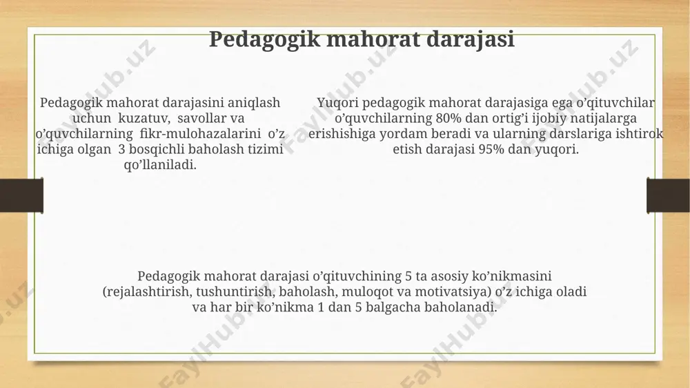 o'qituvchi xarakteri va uning individual xususiyatiga qarab toifaga bo'linishi - Page 5