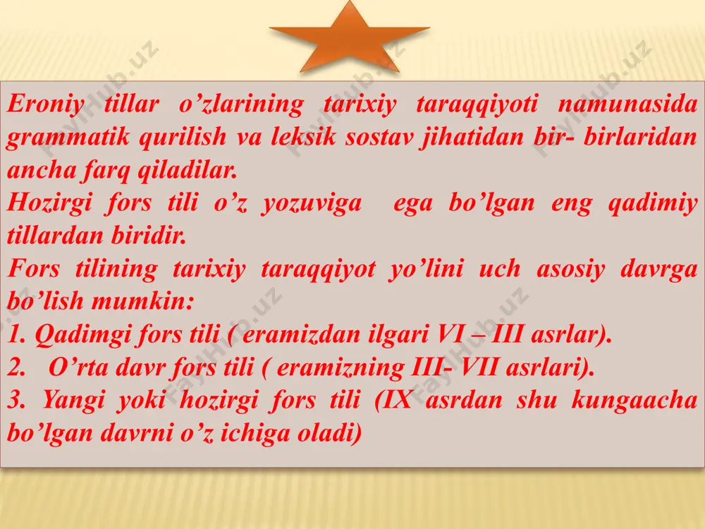o’lib,“uzaytirish”,”cho’zish” ma’nolarini anglatadi). so’z o’rtasida va oxirida keluvchi ustiga mada belgisi qo’yilmaydi. alif harfining bosh ko’rinishi so’zning boshida kelib a, e, o’ tovushlarini ifodalaydi.. ammo so’zdagi o’rniga qarab a yoki o’tarzida o’qilaveradi.”alif“ harfi zabar alomatini qabul qilsa ”a” tovushni, zir alomatini qabul qilsa”e” tovushni, pish olomatini qabul qilsa “u” tovushini, sokin alomatini qabul qilsa “‘” tovushini ifoda qiladi. ابد آداب باد داد آباد ادب باب دادا آداب دارد با با آب داد ابد آداب باد alif harfining bosh va oxirgi ko’rinishi so’zning o’rtasida va oxirida kelib o tovushini ifodalaydi . آباد آب دانا بابا دادا آداب داد e'tiboringiz uchun rahmat! image3.png image4.png image5.png image6.png image7.png