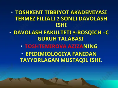 bakteriologik qurol va uning oqibatlari — PPT