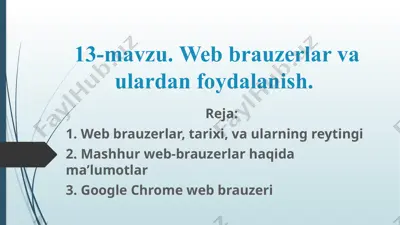 web-brauzerlar — PPTX