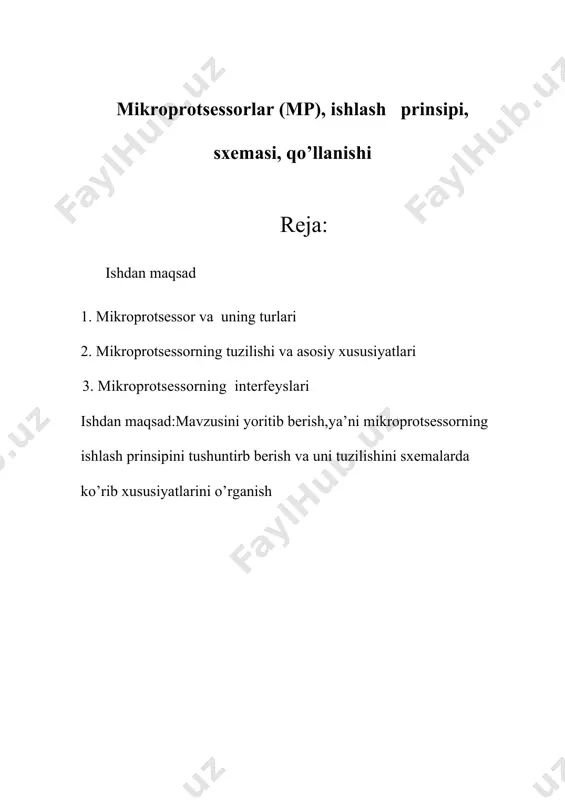 adir. mikroprotsessorlar tezligini takt chastotasi belgilaydi. bir turdagi mikroprotsessorlar turli takt chastotasi bilan ishlab chiqarilishi ham mumkin. shu sababdan takt chastotasiga qarab mikroprotsessorning bahosi va unumdorligi har xil bo‘ladi. takt chastotasi megagerslarda (mgs) o‘lchanadi. misol uchun, pentium mikroprotsessori 75 mgs-dan 200 mgs takt chastotasi o‘rtasidagi farq taxminan 2.5 marta kattadir. mikroprotsessorning nomi, odatda takt chastotasi bilan yuritiladi. misol uchun, pentium f75 mrs. mikroprotsessorning ichki elementar operatsiyalarining bajarish tezligini takt chastotasi bildiradi. boshqa-boshqa mikroprotsessor modellari bir xil komandalarni (misol uchun, qo‘shish va ko‘paytirish) turli sondagi taktlar bilan bajaradi. mikroprotsessorning yuqori modellarida bu komandalar kamroq taktlar bilan amalga oshiriladi. shu erda, ba’zi bir firmalar (amd, gyrix) markirovkalari chalkashtiruvchi sonlardan foydalanishiga e’tibor berish kerak. misol uchun, amv5x86/133mgs mikroprotsessori faqat intel-80486(dx4) mikroprotsessori bilan o‘xshash, lekin uning unumdorligi eng sodda pentium/75 mgs kabidir. hozirda ishlab chiqarilayotgan kompyuterlarning ko‘p qismi pentium, yuqoriroq quvvatli kompyuterlar esa — pentium-4 mikroprotsessorlarga asoslangandir. faqat kompyuterning eng arzon modellarigina 486dx4 yoki …