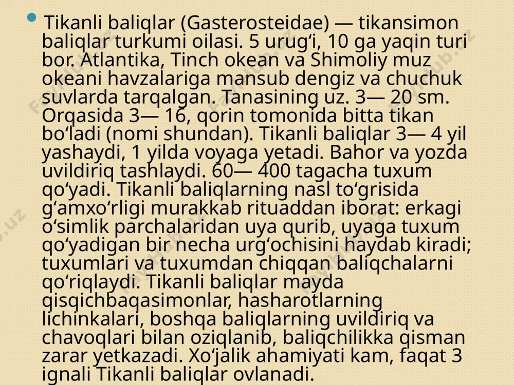 ining qurishini hech kim tasavvur qilmagan paytlar... orol dengizidan mintaqaning endemigi hisoblangan orol bahrisi (acipenser nudiventris) yoki shunchaki bakra deb nomlangan baliqdan har yili bir necha yuz tonnalab ovlanar edi. masalan, 1929 yili 347,2 tonna, 1936 yili 620,8 tonna baliq ovlangan. bitta bakra o‘rtacha 13-20 kg ekanligini hisobga olsak, har yili 31000 -47000 tagacha baliq ovlangan. natijada oradan ikki yil o‘tib 1936 yilga kelib orol dengizida bakralarning ommaviy tarzda halok bo‘lishi kuzatiladi. shu vaqtgacha katta daromad olib kelayotgan baliqlar butun dengiz bo‘ylab birdaniga halok bo‘lishni boshlaydi. oqibatda bakra ovlanishiga taqiq qo‘yiladi. bu taqiq 1962 yilga kelibgina qisman olib tashlanadi, lekin bu davrga kelganda orol dengizi ham chekinishni boshlagan edi. 1983 yilda bakra ovlanishiga qaytadan butunlay taqiq o‘rnatiladi. dengiz esa shiddat bilan qurishda davom etadi. 1996 yilga kelib osyotrsimon baliqlar bo‘yicha xalqaro komissiya bakra baliqlarning orol populyasiyasi yer yuzidan butunlay qirilib ketganini rasman e’lon qiladi. shunday qilib butun boshli bir tur …