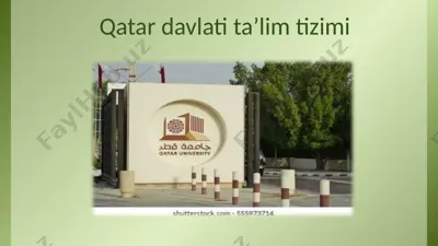 qatar davlati ta'lim tizimi — PPTX