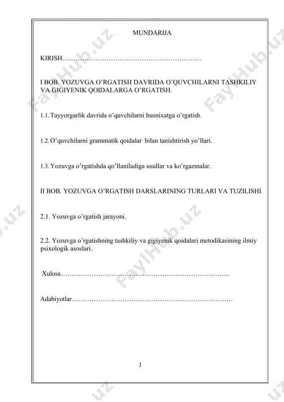 ular odatda hayvonlar, o'simliklar yoki boshqa obyektlarning tasvirlarini o'z ichiga olgan. bu yozuv tizimlari odamlar uchun ma'lum bir tushunchani yoki predmetni ifodalash imkonini bergan. · mesopotamiya (sharqiy osiyo) va misrda eng qadimgi yozuvlar paydo bo'lgan. misrda "hieroglif" deb ataladigan yozuv tizimi, mesopotamiyada esa "kuniform" (quyoshni chizish) yozuvi mavjud edi. 1. piktogrammalar — tasvirlar yordamida ma'lumotlar ifodalangan. masalan, hayvonlarning yoki boshqa obyektlarning tasvirlari orqali ularning nomlari yoki ahamiyatlari ko'rsatilgan. 2. ideogrammalar — tasvirlar orqali ma'lum bir tushunchalar yoki g'oyalar ifodalangan. misol uchun, biror faoliyat yoki holatning tasviriy ifodasi. 3. fonetik yozuv — tovushlarni (harflarni) ifodalovchi tizim. masalan, yunon va lotin alifbolari fonetik yozuvga asoslanadi, ya'ni har bir harf yoki belgining aniq bir tovushi bor. 2 yozuv tizimlari dunyo bo'ylab turli xil yozuv tizimlari mavjud. ular asosan fonetik, logografik (har bir belgining ma'lum bir ma'nosi bor) yoki silsilaviy (har bir belgi tizimli ravishda yoziladi) bo'lishi mumkin. 1. lotin alifbosi – eng keng …