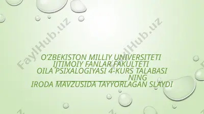 iroda psixologiyasi — PPTX
