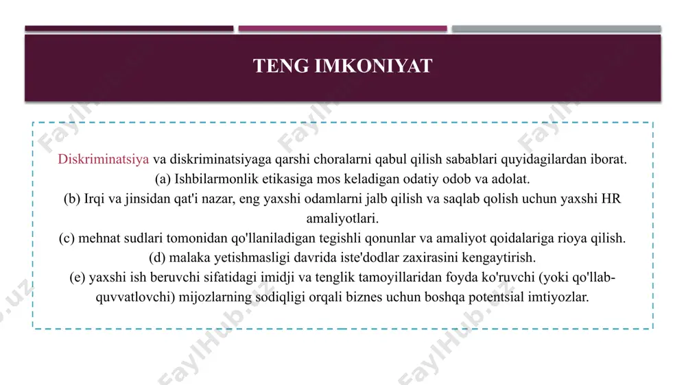 xilma xillik va teng imkoniyatlar - Page 5