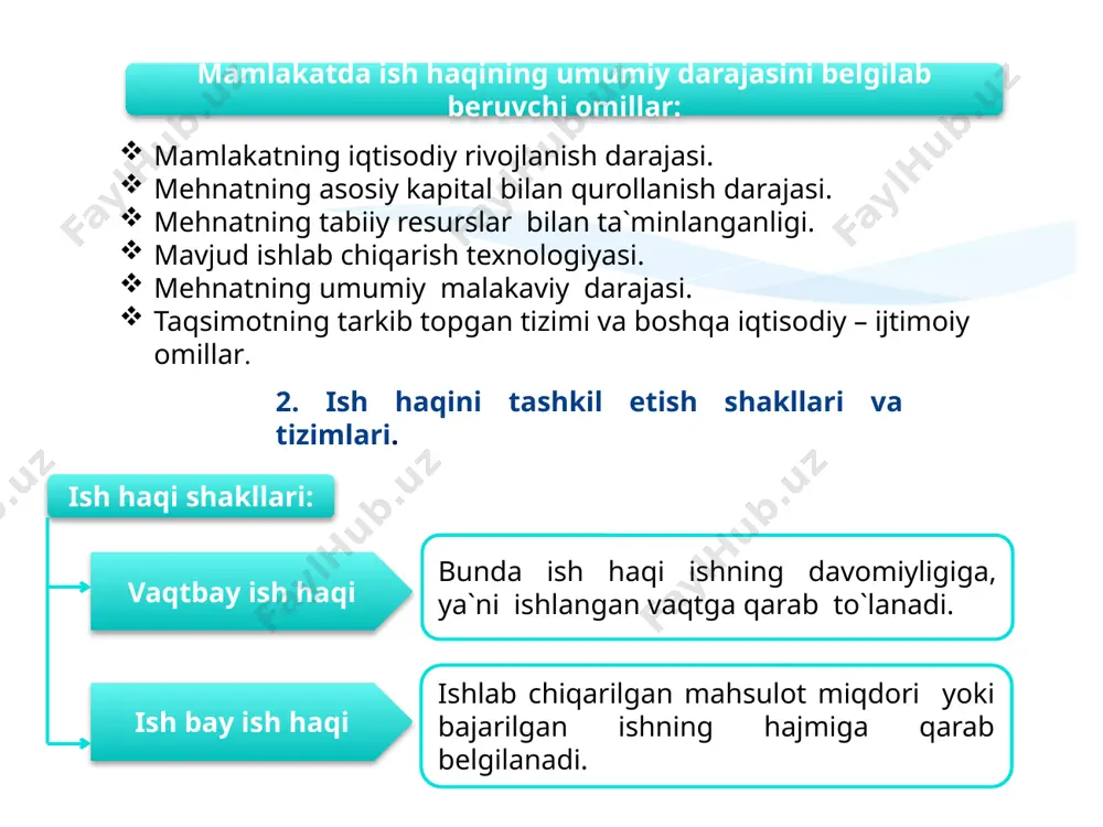 xizmati (mehnat birjalari) faoliyatini amalga oshirish; ishga yollashning umumiy shart – sharoitlarini belgilash; mehnat munosabatlarining barcha tomonlari qamrab oluvchi qonunchilik faoliyati; davlat ta`lim tizimi orqali ishchilarni o`qitish va qayta tayyorlashni tashkil qilish. ish haqining eng kam darajasi (minimal ish haqi) ni aniqlash va o`zgartirish; kasaba uyushmalarining mehnat munosabatlariga ko`zlangan asosiy maqsadlar: ishsizlikni ijtimoiy kafolatlash; mehnat sharoitlarini yaxshilash; ish haqini oshirish. ish haqini oshirishga erishishga qaratilgan chora – tadbirlar: ishchi kuchiga talabni ko`paytirish: ishlab chiqariladigan mahsulot yoki xizmatga talabni rag`batlantirish; mehnatni unumdorligini oshirish; ishchi kuchi billan birgalikda foydalaniladigan boshqa resurslar narxini o`zlashtirish. ii. ishchi kuchi taklifini qisqartirish: immigratsiyani cheklash; bolalar mehnatini qisqartirish; pensiyaga o`z vaqtida chiqishni qo`llab – quvvatlash; ish havtasini qisqartirishga erishish. kasbni malakali lisenziyalash: ta`lim darajasi, mutaxassislik bo`yicha ish staji, atestatsiya natijalari va shaxsiy fazilatlari bo`yicha. moliya markazlashgan va markazlashmagan maqsadli pul fondlarini hosil qilish, jamlash, taqsimlash va qayta taqsimlash yoki ishlatish yuzasidan paydo boʻladigan iqtisodiy munosabatlarga aytiladi. moliya …