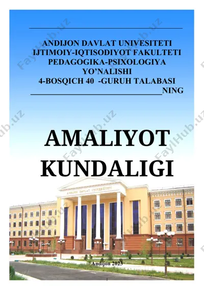 amaliyot kundaligi — DOCX