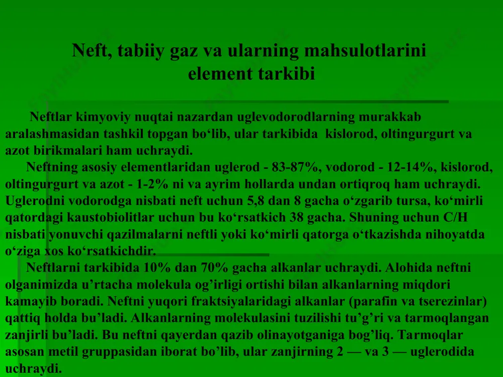 neft va tabiiy gazning element tarkibi - Page 3