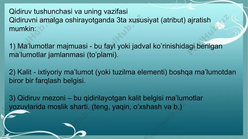 qidiruv va uning vazifasi - Page 5